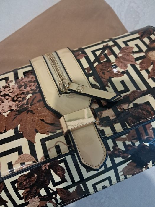 Сумка клатч жіноча бежевого коричньова