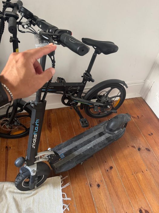 Bicicleta elétrica e trotinete