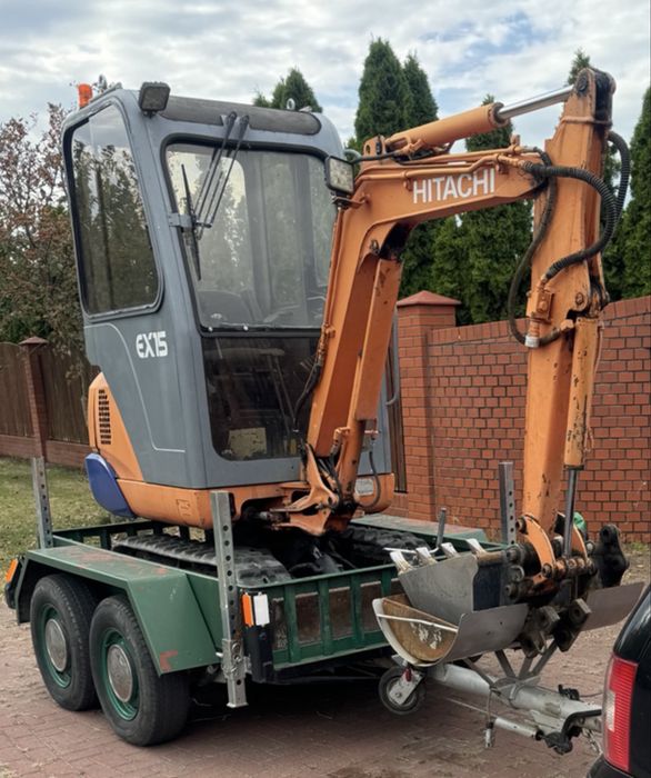 Wynajem minikoparki hitachi ex15 + laweta
