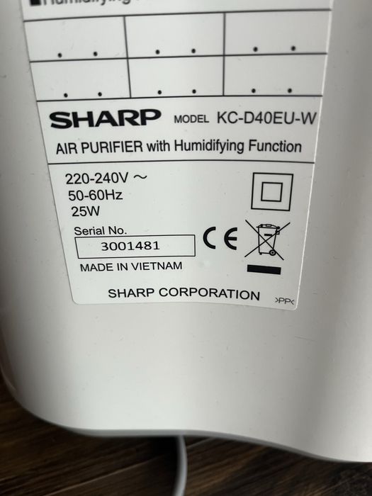 Oczyszczacz powietrza Sharp KC-D40EUW