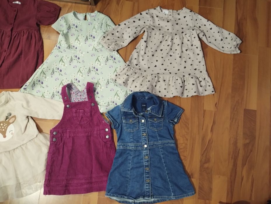Sukienki dziewczęce paka zestaw ok.98-104/110cm