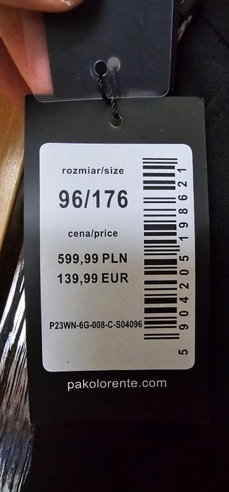 Nowy Garnitur Paco Lorente z metkami