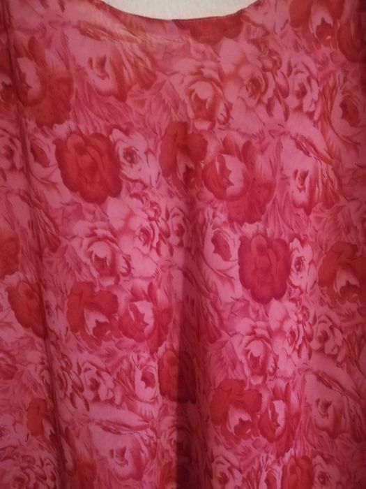 Koszulka nocna ze szlafrokiem Gille Classic L motyw róże