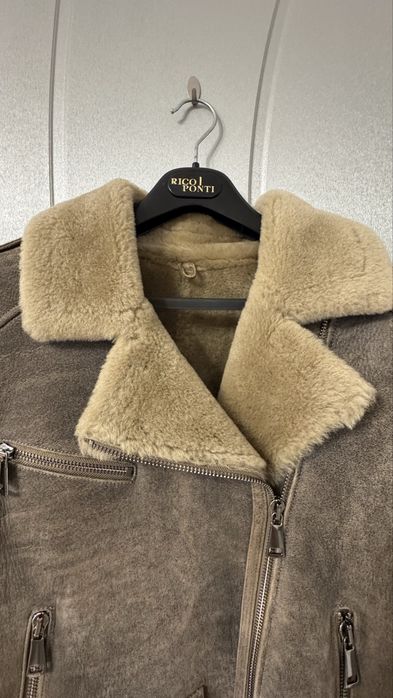 Продам зимову шкіряну дублянку з натурального хутра