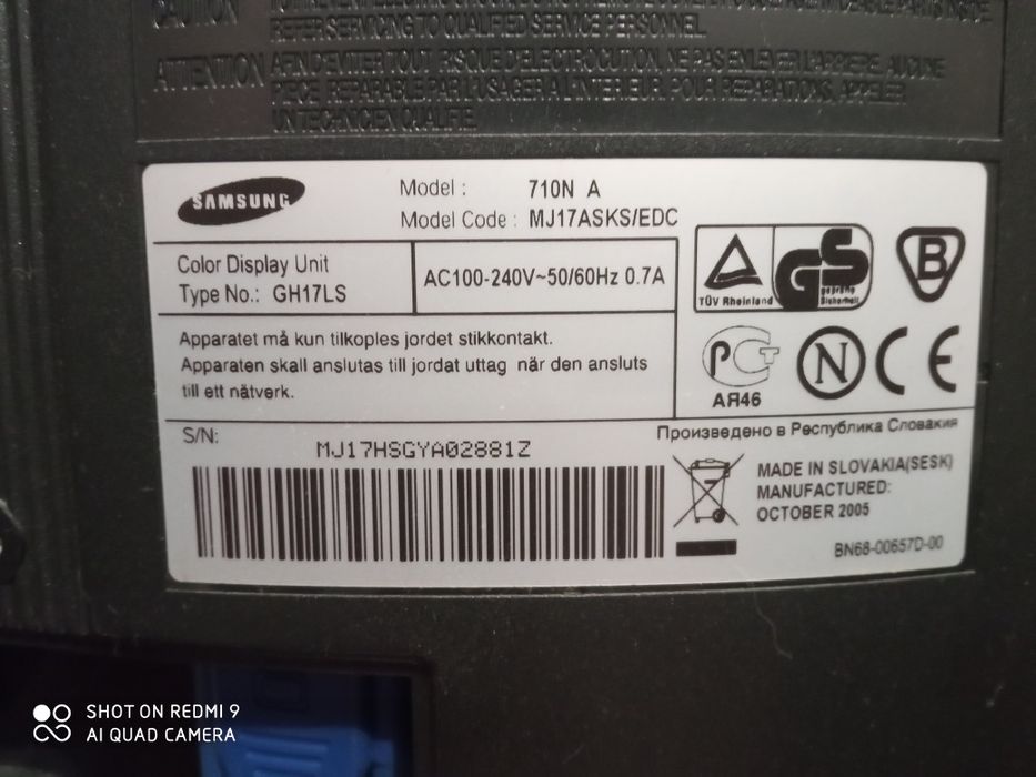 Монітор Samsung 710N A