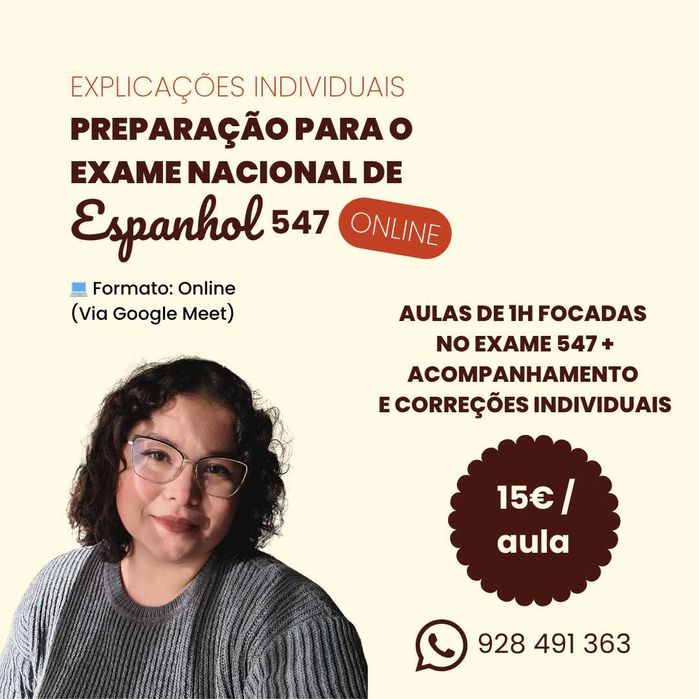 Explicações de Espanhol Intensivas Online para Exame Nacional de Espanhol Iniciação