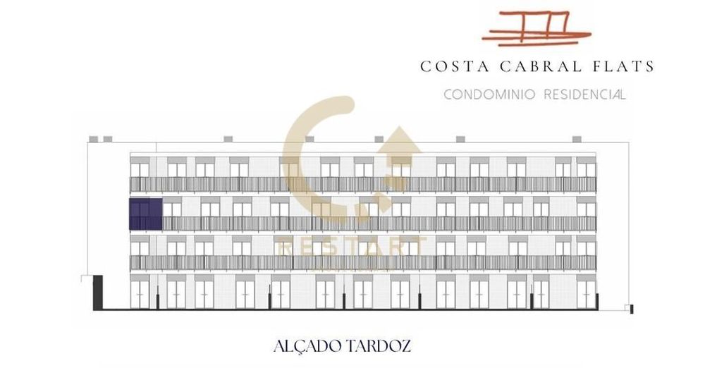 Studio T0 com varanda e lugar de garagem em Costa Cabral