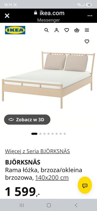 Łóżko z materacem nowe nieużywane 140x200 nowe