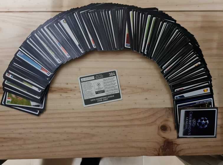 Cromos Champions League Panini e Topps de 99/00 até 20/21