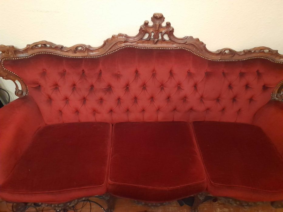 Antyczny zestaw mebli w stylu Ludwik, stan b dobry