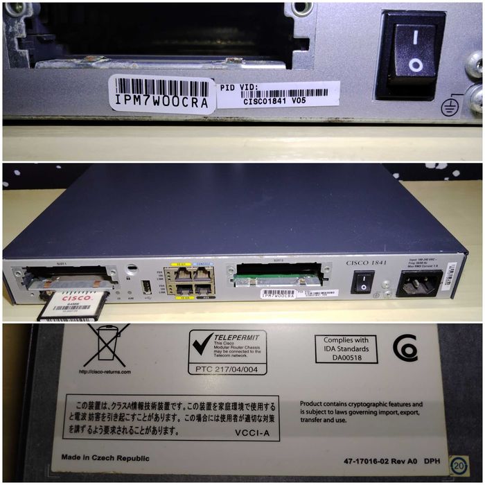 Маршрутизатор Cisco 800 871 Cisco 1800 1841 Cisco 2600 2620XM SPA 8800
