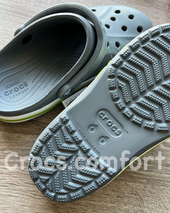 Крокси сірі баябенд чоловічі і жіночі, crocs bayaband charcoal/green