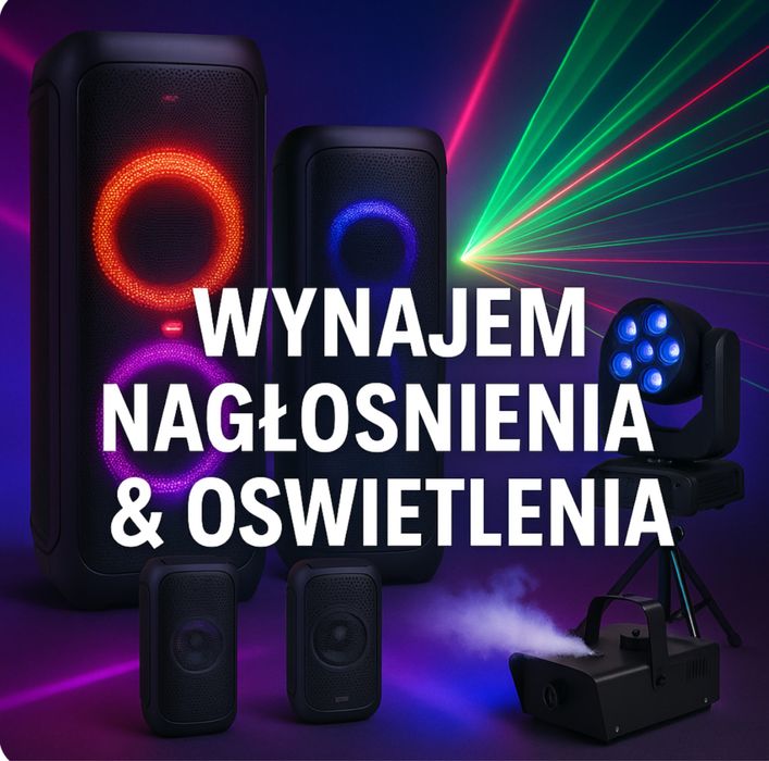 Wymajem Nagłośnienia i oświetlenia Wesela Urodziny Event 18-tki Plener