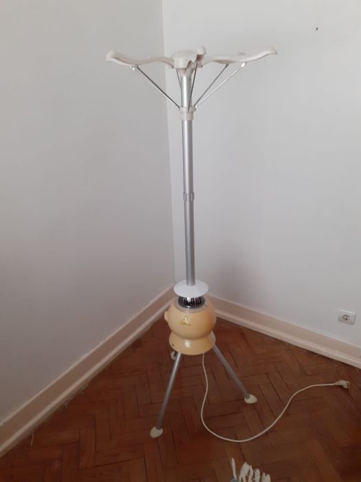 Secador roupa, lanterna, rede algodão