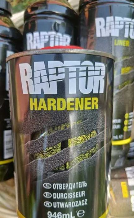 Фарба Raptor UPOL для джипів та пікапів / Захисне покриття 4л Чорна Біла Під колір комплект / краска Раптор Юпол для авто Захист від подряпин та гілок
