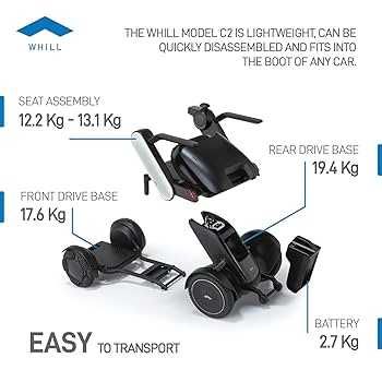 Cadeira elétrica compacta, desmontável e moderna – WHILL C2