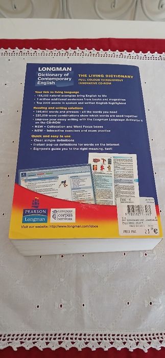 Dicionário de Inglês Longman, usado