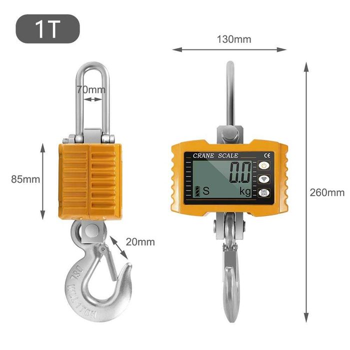 Balança de Gancho / Gindaste Industrial 1000Kg ( 1T / 3T / 5T )