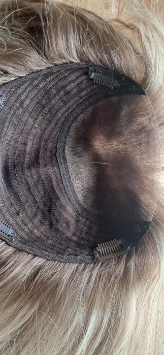 Topper blond włosy naturalne 45cm