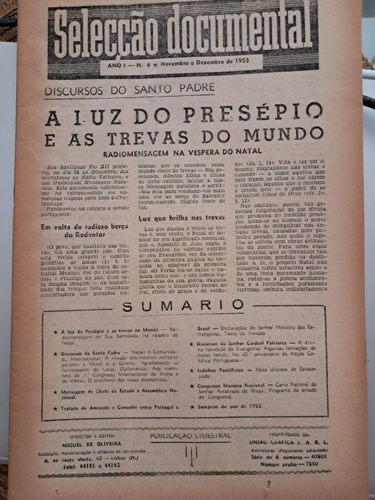 Selecção Documental-Anos 50-Estado Novo-Lt 10 Fascículos