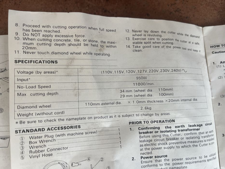 Дискова Циркулярна пила для плитки