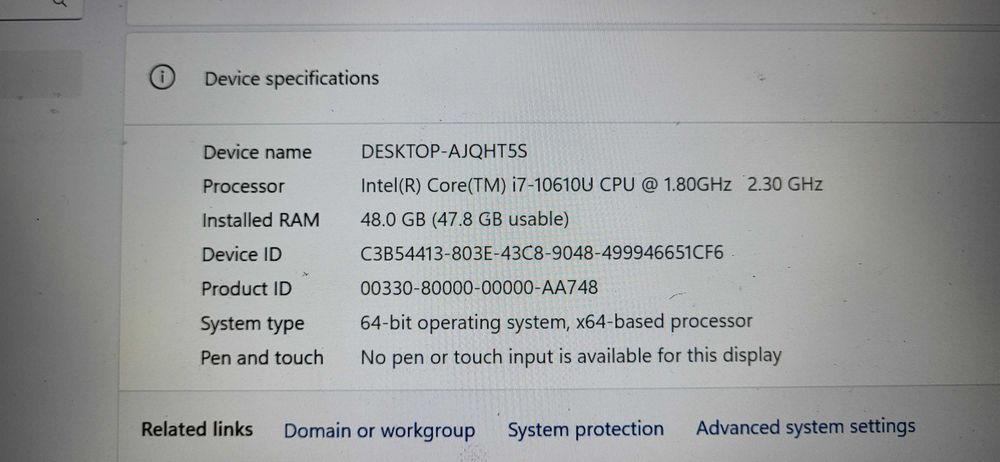 Lenovo ThinkPad T14 48GB RAM