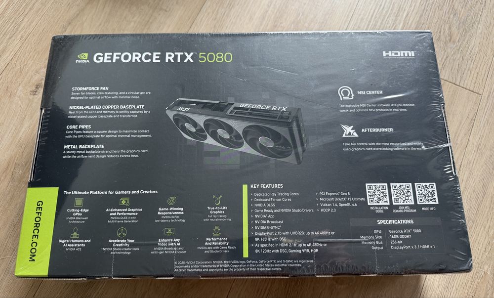 MSI GeForce RTX 5080 16G Inspire 3X OC Black