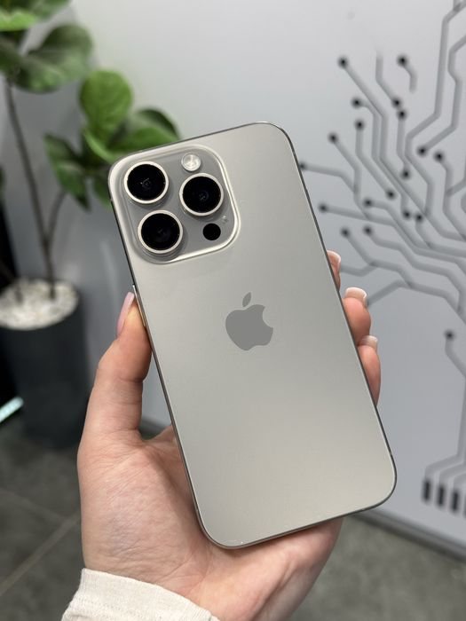 Гарантія • iPhone 15 Pro • Natural Titanium • 512GB • 100%Акб • Оплата частинами
