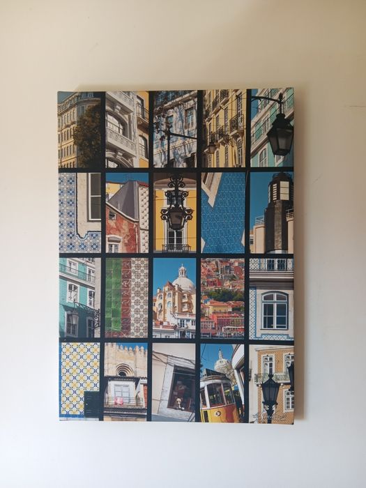 Tela Leroy imagens típicas cidade Lisboa, Portugal (50x70cm)