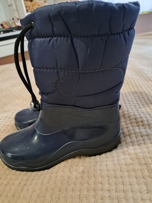 Kalosze damskie/dziewczęce zimowe ocieplane 210 SNOW 1 granatowe nowe
