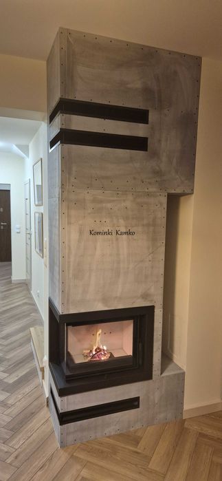 Kratki Floki S kominek narożny z zabudową