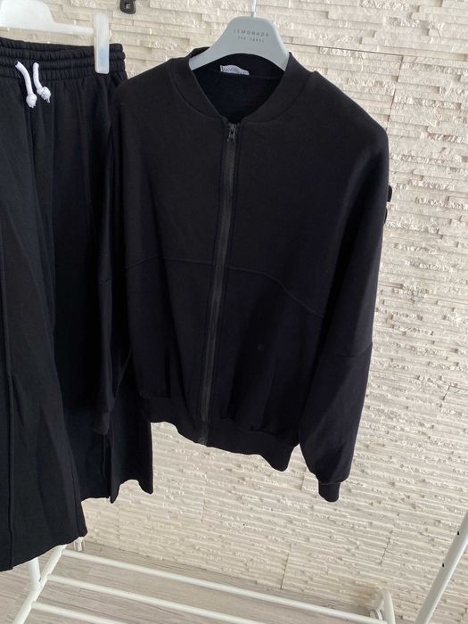 Wassyl dres set szerokie spodnie kant + bomber bluza