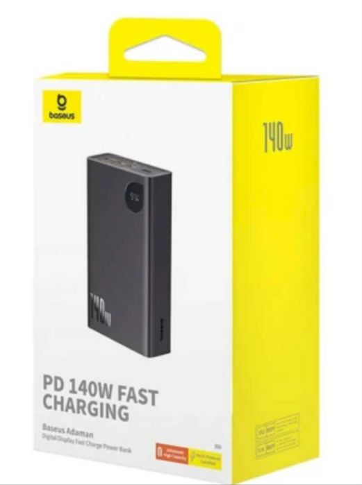 Павербанк BASEUS Adaman Digital Display 24000mAh 140W Black, В НАЛИЧИИ
