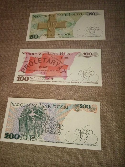 POLÓNIA 7 Notas 6 Novas Não Circuladas e 1 MBC ver as fotos