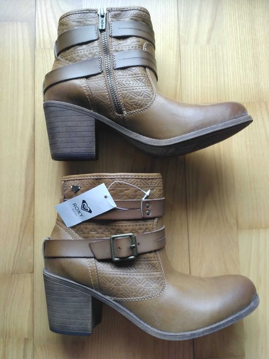 Nowe botki damskie 40 roxy buty obuwie na wiosnę na jesień za kostkę