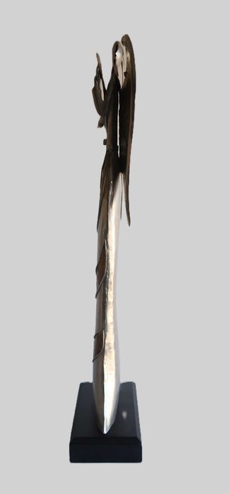 Grande Escultura em Chapa - Anjo a tocar - 59 cm