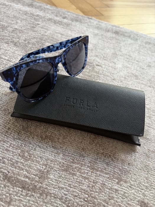Furla okulary przeciwsłoneczne niebieskie