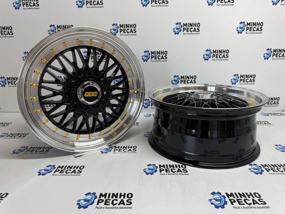 Jantes Look BBS RS em 17 (5x100/5x112) Preto com aba Polida