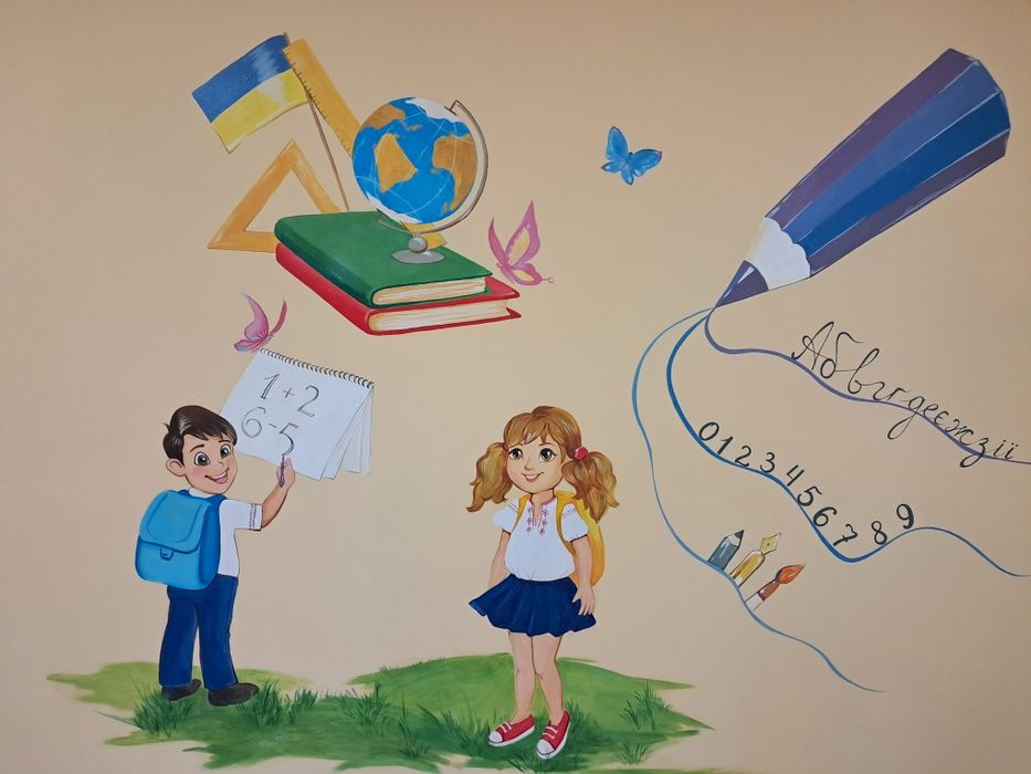 Роспись стен, витрин, окон, мебели