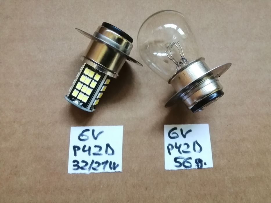Лампа фары 6 вольт , Led лампа