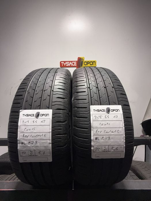 Opony letnie Continental EcoContact 6 205/55 R17 95V #L678 2szt.