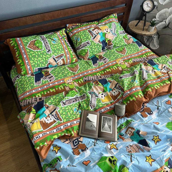 Постіль ДИТЯЧА Лабубу Куромі Стіч Роблокс Бетмен Марвел Майнкрафт