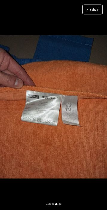 Stokke Cadeira de Refeição Evolutiva Tripp Trapp de Madeira e 2 revest