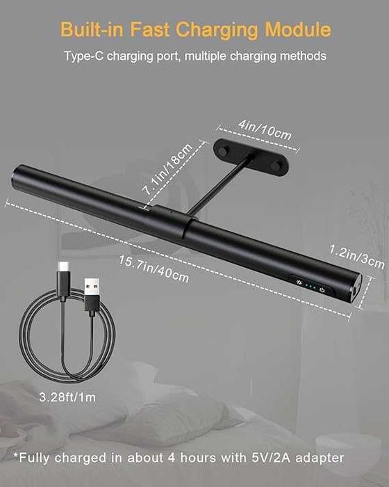 GOVSSING lampa ścienna na ścianę LED bezprzewodowa na pilota USB