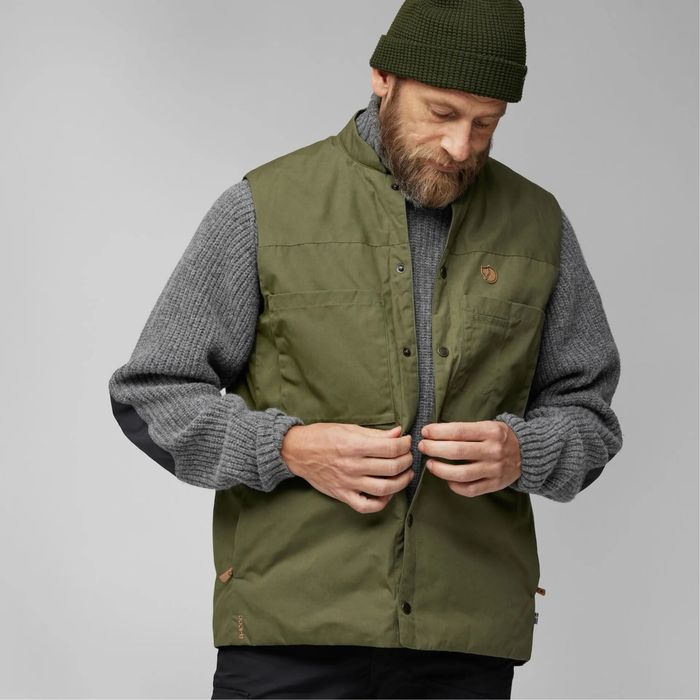 (Розмір L-XL) Жилет Fjallraven Singi Padded Vest G-1000 утеплений outdoor хакі безрукавка