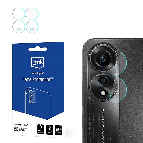 Szkło na aparat 3mk Lens Protection™ hybrydowe na Oppo A78/5G