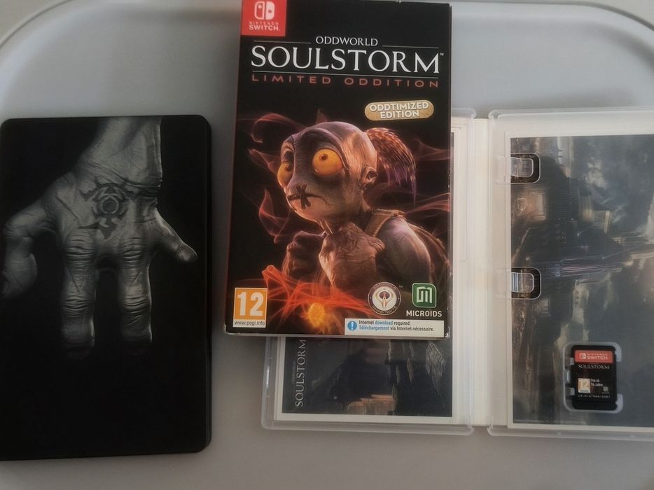 Odd world Soul storm Limited Edition, com caixa metálica de transporte de jogos (Nintendo Switch)