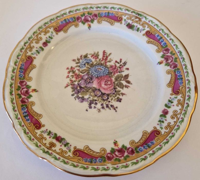 Prato decorativo/serviço floral de loiça Limoges