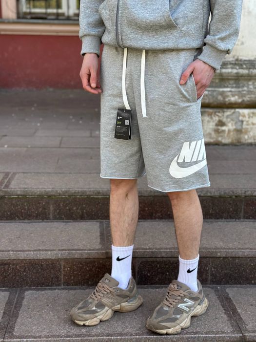 Сірі шорти Найк чоловічі Легкі шорти nike стильні Шорти найк біг лого сірі Чоловічі шорти Nike Big logo літні шорти чоловічі