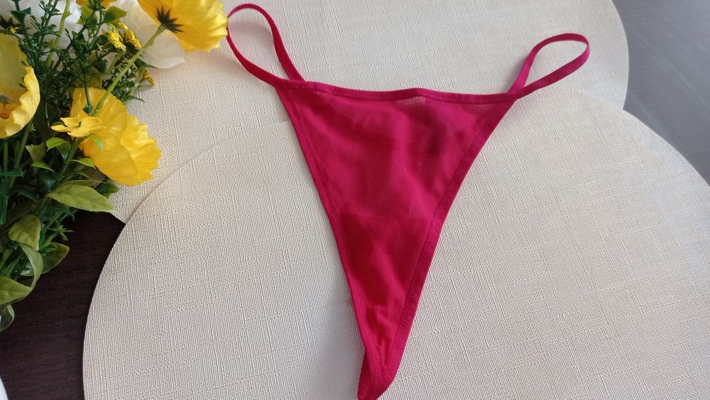 40 42 knickerbox majtki stringi czerwone cienkie